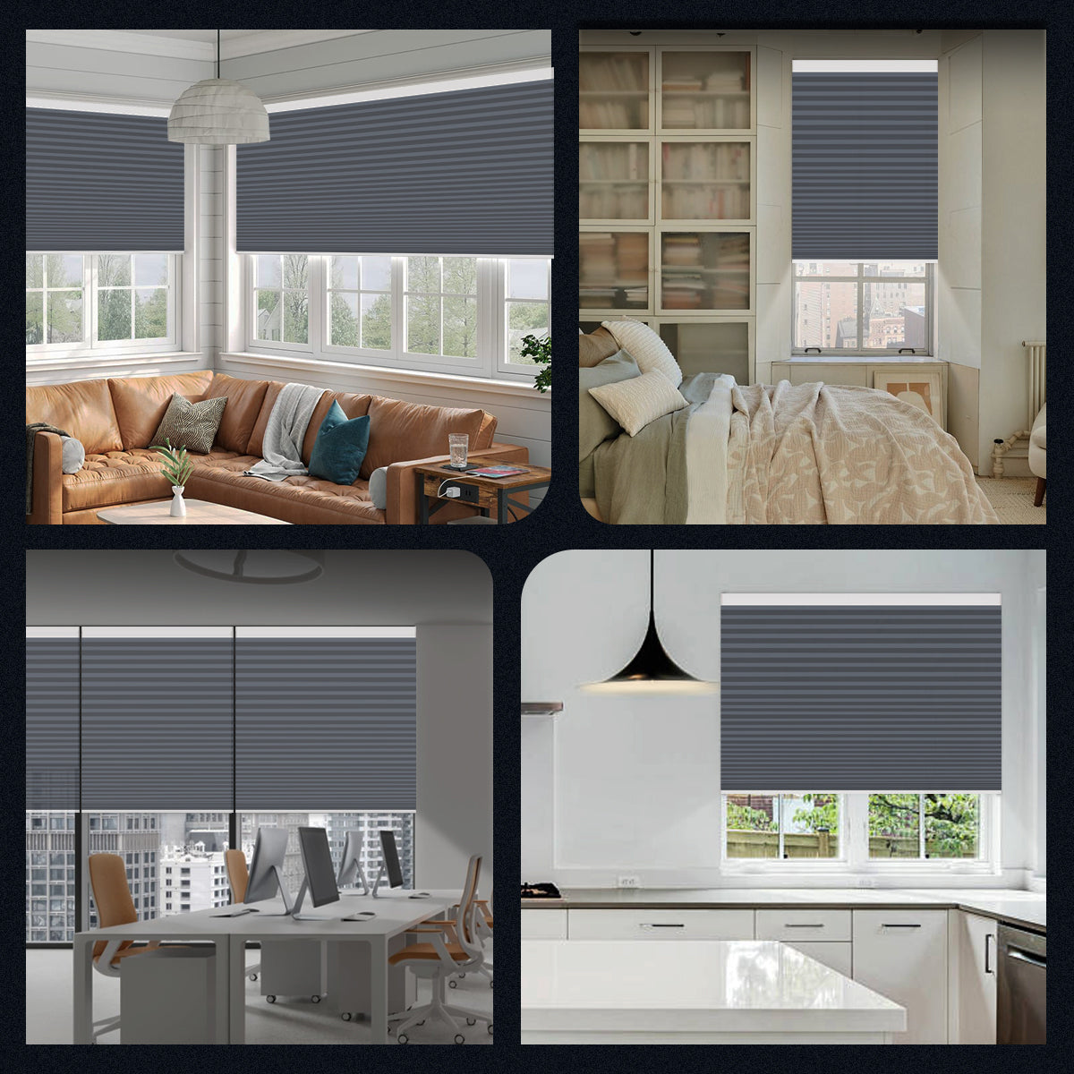 Weffort Motorized Blackout Cellular Shades Elegant Series