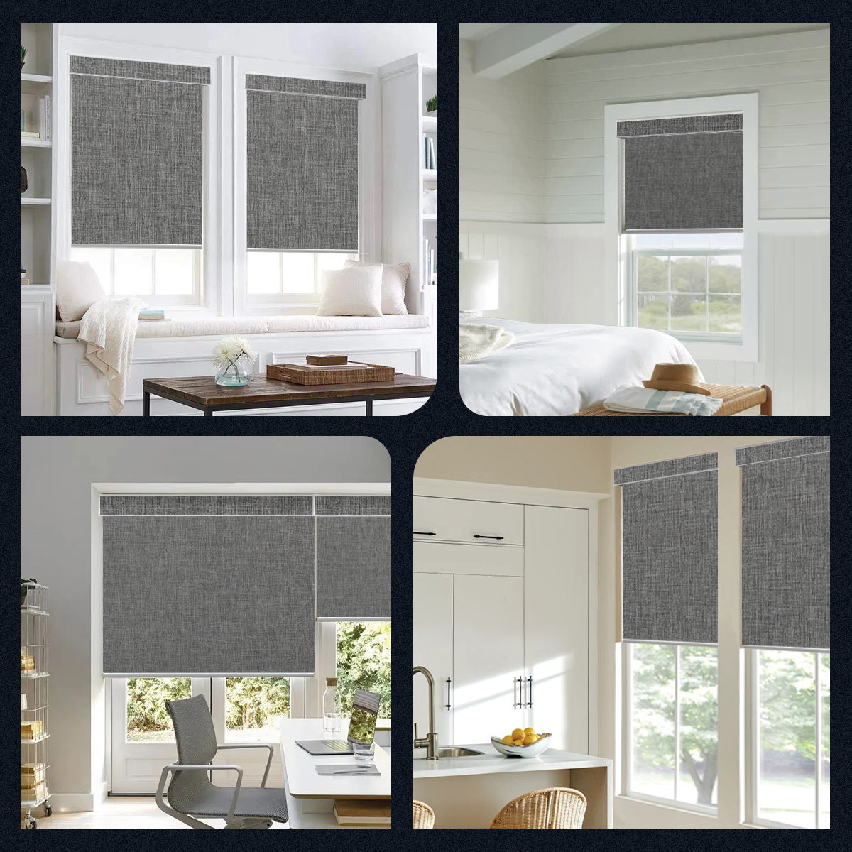 Weffort Motorized Blackout Roller Shades Bouvardia Series