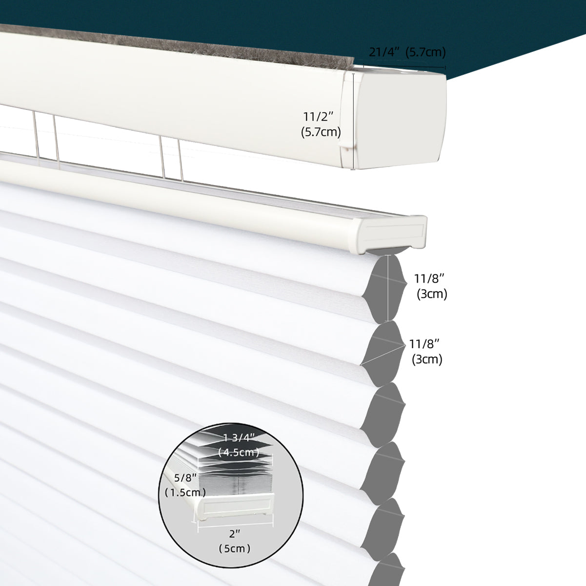 Weffort Motorized Blackout Suspended Cellular Shades Elegant Series