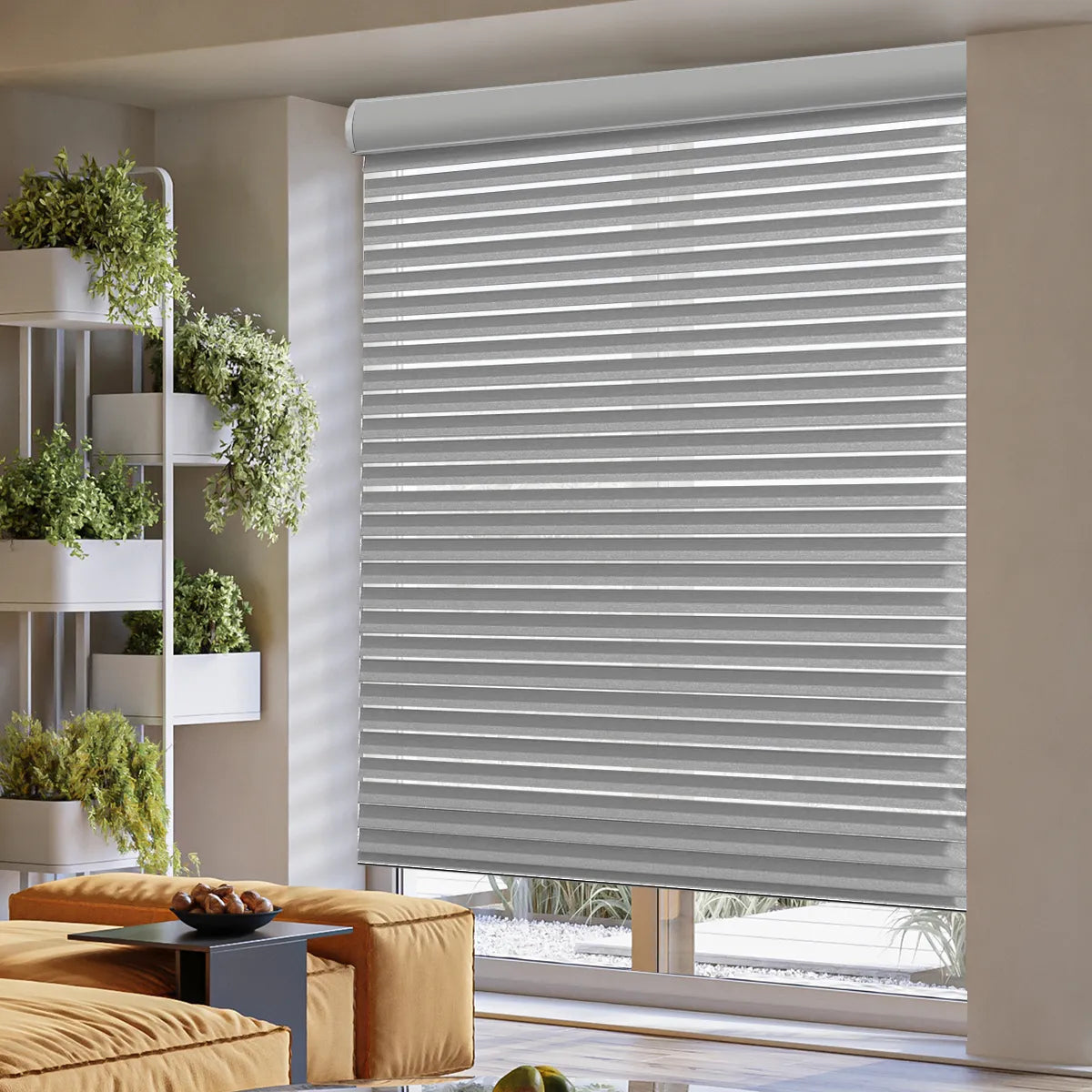 Weffort Motorized Room Darkening Sheer Shades Spica Series